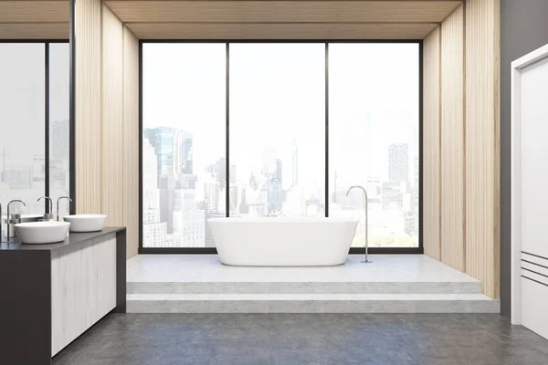 Banheiro com paredes claras — Fotografia de Stock