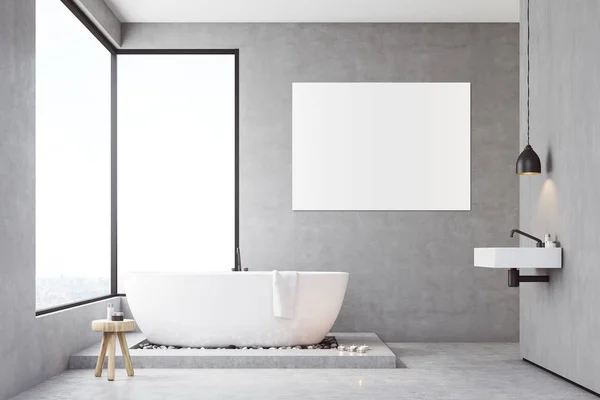 Banheiro com paredes de concreto . — Fotografia de Stock