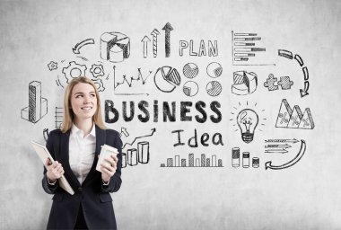 Sarışın kadın, kahve,