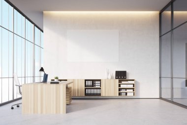 Ceo office posteri ile yan görünüm