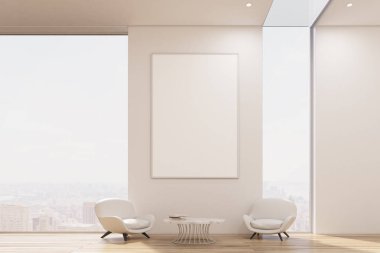 Beyaz ofis bekleme odası