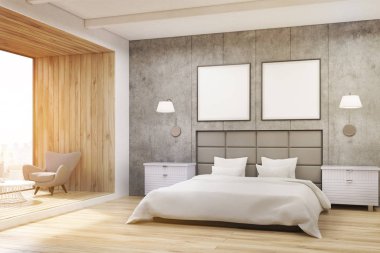 Kare afiş tonda, yatak odası