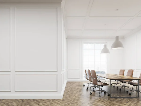 Meeting room with white walls — Stock Photo, Image