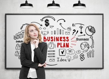 Kızıl saçlı kadın, iş planı kroki