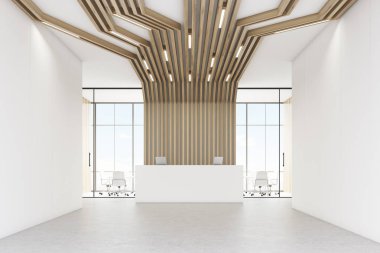 Resepsiyon Masası ve kahverengi borular