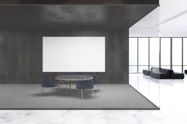 Bekleme yeri bir ofisin, ahşap önden görünümü