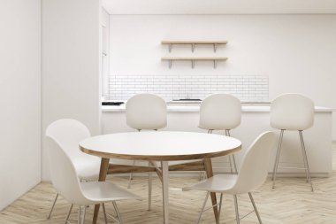 Yuvarlak mutfak masası kapat