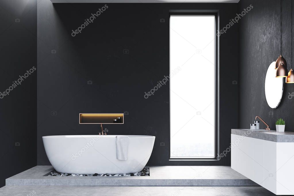 Bathroom with windows and sink