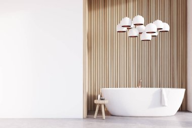 Lambalar, hafif ahşap banyo duvar