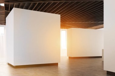 Sanat Galerisi beton zemin, yan görünüm, tonda