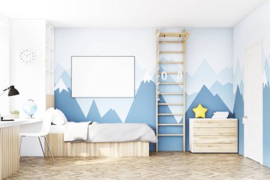 Çocuk odası tablo ile önden görünümü.