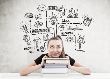 Kadın at kuyruğu, kitaplar ve bir plan