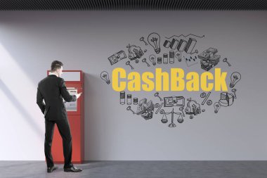 Sakallı adam para--dan atm makine çekme