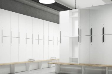 Soyunma odası açık kapı ile köşe