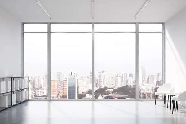 Зона ожидания с панорамным окном — стоковое фото