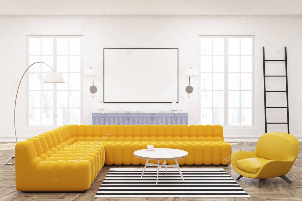 Modern lounge interior, poster