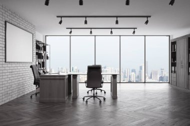 Şehir manzaralı çatı CEO'su office Önden Görünüm