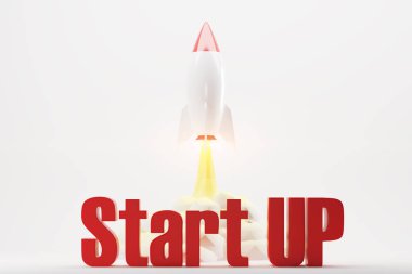 Beyaz ve kırmızı roket, dikey başlangıç