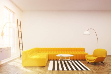 Modern lounge iç, zebra halı