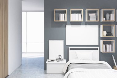 Stüdyo apratment kare raflar ile