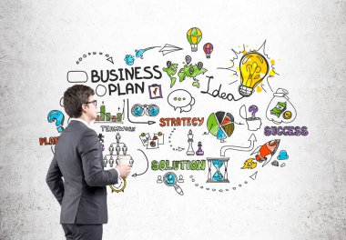 Adamla kahve iş planı simgeleri arıyor