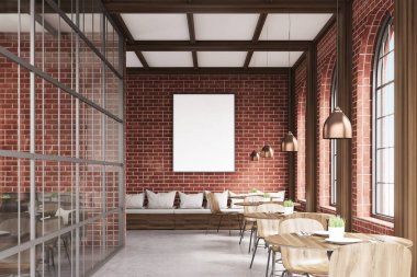 Kafe sandalye, tuğla ile önden görünümü