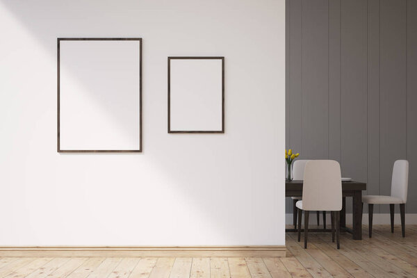 Столовая с двумя плакатами
