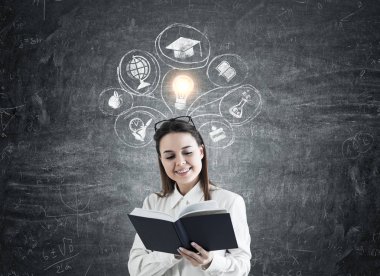 Kitap ve eğitim seçimi, blackboard ile kız