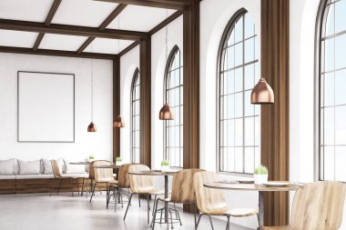 Kafe sandalye, gri ile yan görünüm