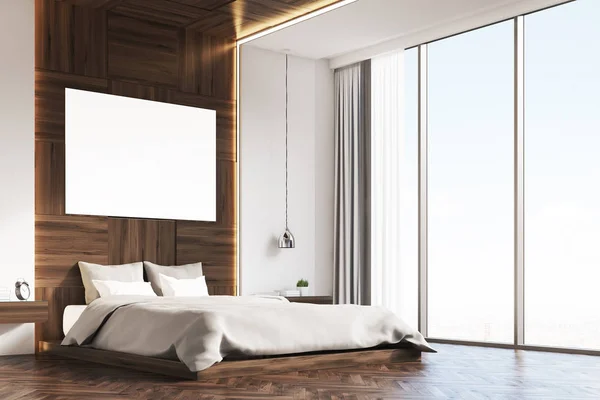 Sovrum med bild, trä, hörnet — Stockfoto