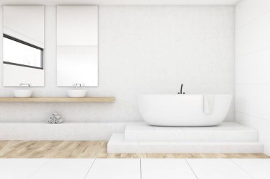 Banyo iki aynalar, beyaz ile