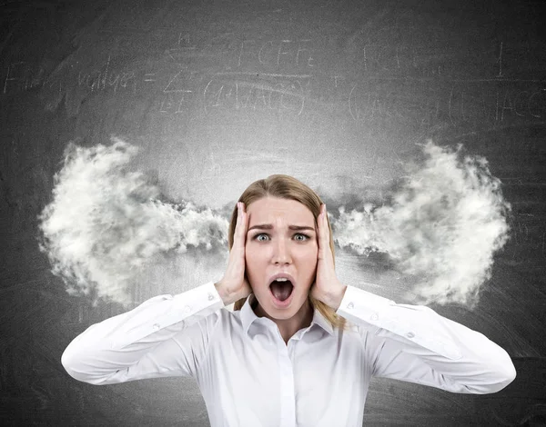 Angry screaming woman — Stock Photo, Image