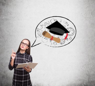 İnek kız ve mezuniyet kroki