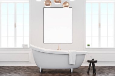 Gri banyo iç posteri ile