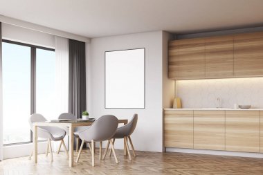 Mutfak iç poster ile köşe