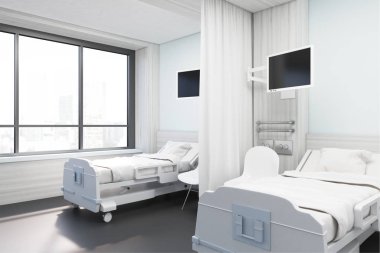 Yataklı servis, mor Yataklı yan görünüm