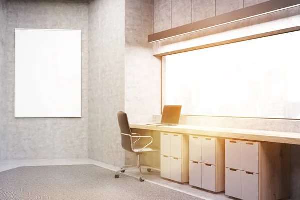 Office with poster, toned — Stock Photo, Image