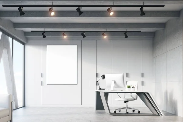 CEO office with a futuristic table