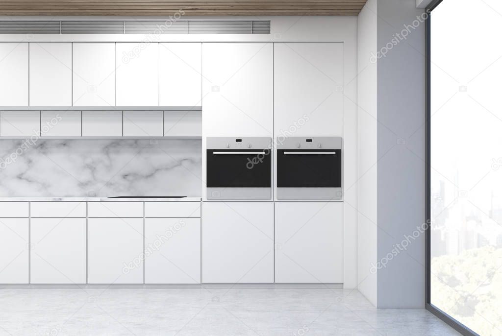 White kitchen counter