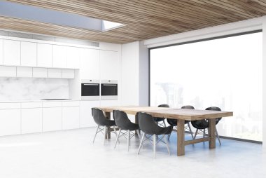 Mutfak uzun tablo ile köşe