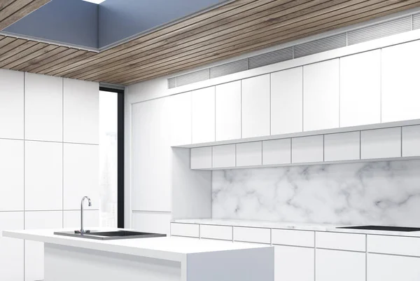 Kitchen isle, marble, side — Stock Photo, Image
