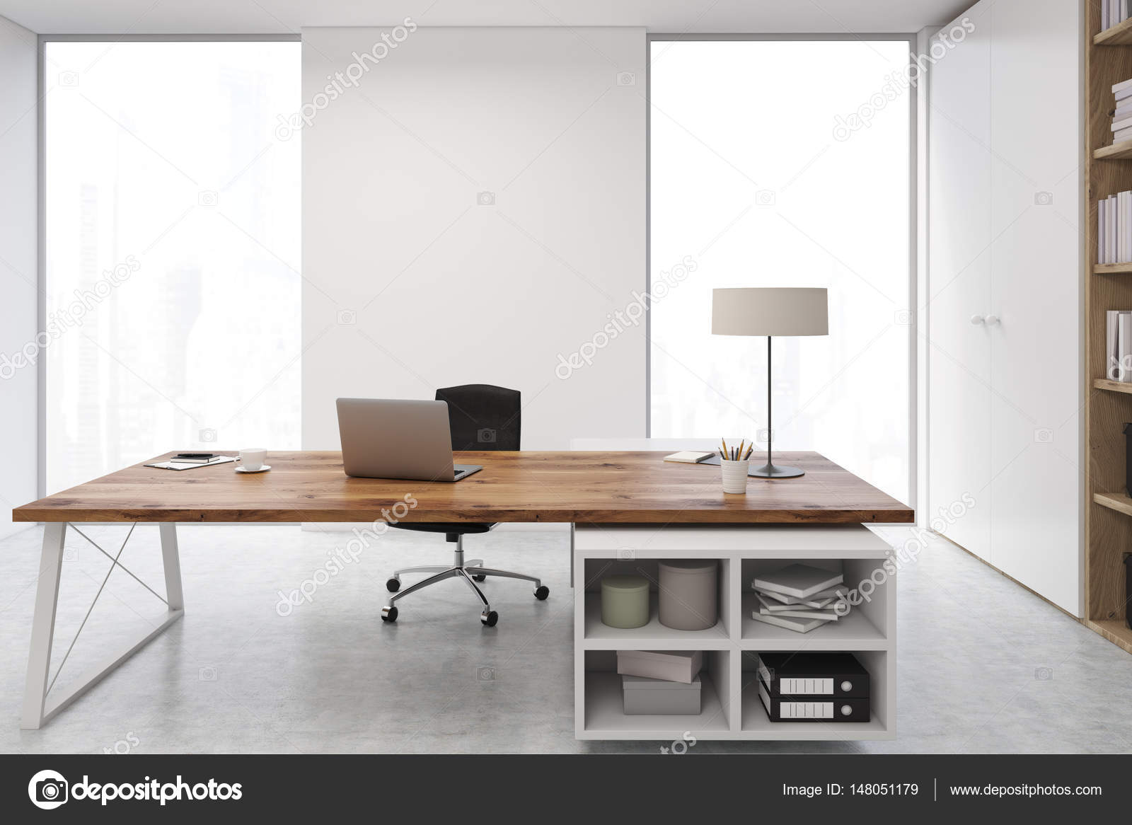 CEO office with a laptop, close up Stock Photo by ©denisismagilov 148051179
