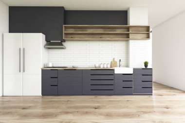 Siyah mutfak tezgahı mutfak