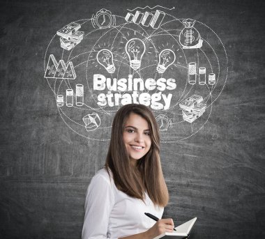 Defter ve iş stratejisi ile kız