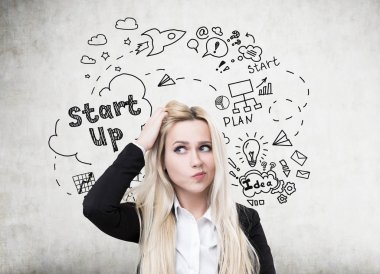 Kadın çizilmemesi baş ve başlamak yukarıya