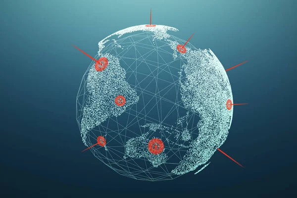 地球与地标 — 图库照片