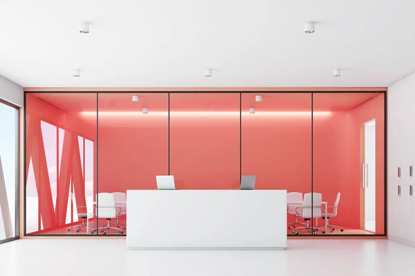 Recepção e sala de reuniões vermelha — Fotografia de Stock
