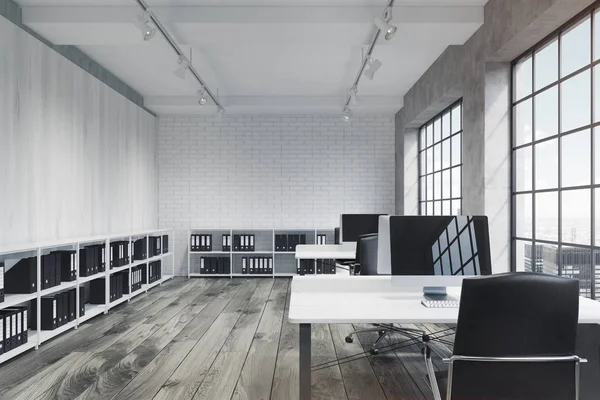 Office with windows — Stock Photo, Image