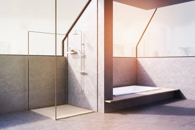 Duşa kabin, banyo tonda