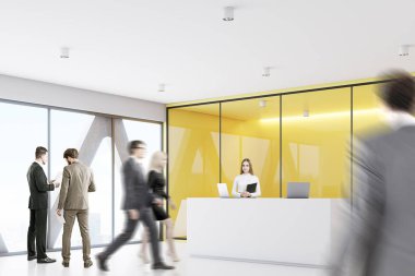 İnsanlar sarı alımı, yan